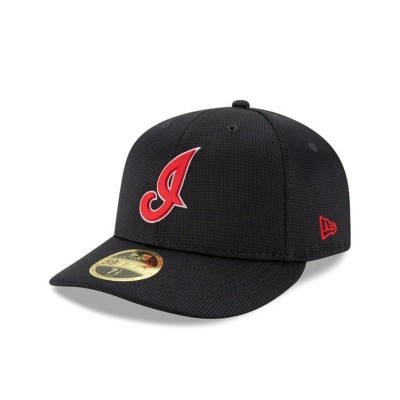 Blue Cleveland Indians Hat - New Era MLB Clubhouse Collection Low Profile 59FIFTY Fitted Caps USA0789531